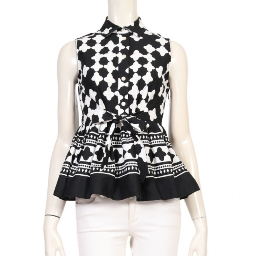 NWT Kate Spade Peplum Pattern Top